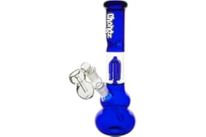 Chongz Glass 30cm 4mm "Vegas" Percolator Waterpipe bong (Cool Blue Accents)