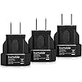 kwmobile 3 x reseadapter för Europakontakt i USA-uttag – perfekt för resor utomlands – för USA, Kanada, Mexiko