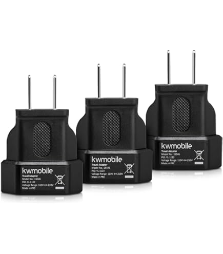 4 stuks reisadapters, adapterstekker, EU naar Amerikaanse adapter
