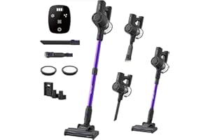 Vactidy V8 Pro Aspirapolvere Senza Fili Potente,25kpa Scopa Elettrica Senza Fili Potente Senza Sacco,Aspirapolvere Portatile,Ultra-leggero,Autonomia 40 Min