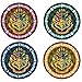 Produktbild HARRY POTTER Hogwarts Crest Round Colored Coaster 4-Pack Untersetzer, Kork, Mehrfarbig, One Size