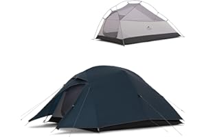 Naturehike New Cloud-up 3 Personas Tienda Mejorada Tienda de Doble Capa Tienda de campaña Tiendas de Senderismo(20D Azul Marino Actualización)