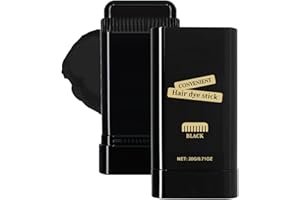 JOVIAL Hair Dye Comb, 2-in-1 Instant Hair Colour Stick with Built-In Comb, Waterproof & Sweat-proof, Portable Grey Hair Cover Up, Root Touch Up Dye Hair Concealer for Women & Men (Black)