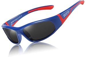 DUCO Sports Polarized Kids Sunglasses Boys Girls Unbreakable Youth Baseball Shades UV400 Protection Age 6-10 K001
