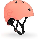 Baby helmet with Scoot and Ride adjustable strap, matte finish, S and M sizes, LED safety light and soft p for additional protection