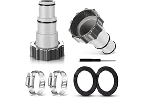 LIVESTN Adaptador de Manguera de Repuesto, 2 Piezas Adaptador Manguera Piscina Bomba Adaptador para Piscina Adaptador Manguera de Serie A con Rosca - Conexión para Manguera Piscina Ø 32 y 38 mm