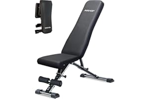 AIRHOP Banco de Musculación Banco de Press de Banca Ajustable Mejorado, Banco Ejercicio para Entrenamiento Completo del Cuerpo, Plegable y Ahorro de Espacio, Adecuado para Home Gym y Estudios Fitness