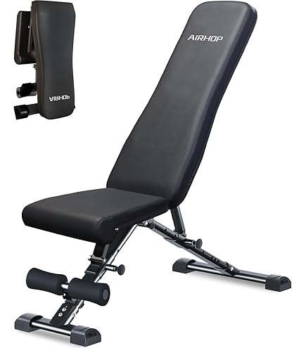 Banc De Musculation Pliable 400 Kg Réglable - Banc Incliné Avec Appui-tête, Cadre Acier 80x40 Mm, Pour Développé Couché Et Abdos