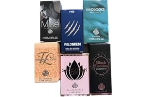 ‎JAMEITOP Trend Fragrances: Set x 6 (Six) Perfume for Women/Men 15 ml Each Individually in Box Spray Head