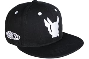 COSPLAYSTUDIO Schwarzes Kinder Basecap mit gesticktem Pikachu