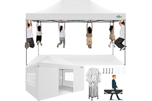 COBIZI Pavillon 3x4,5 wasserdicht stabil Winterfest 3.0,Faltpavillon 3x4,5 Partyzelt, Gartenpavillon UV Schutz mit 4 Seitenteilen Festival Partyzelt Sonnenschutz Pavillon, Weiß