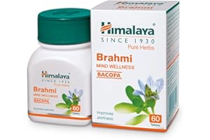 Himalaya Herbals Pure Herbs Bacopa Monnieri Herbal Food Supplement | Supports Memory Wellness, Learning, Concentration and Focus, Supports Mental Alertness - 60 Capsules