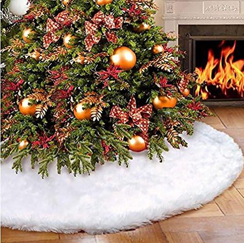 LLips Christmas plush skirt pure white Luxury Tree Skirt 78cm Soft Snow White Christmas Decorations Xmas Holiday Tree Skirts