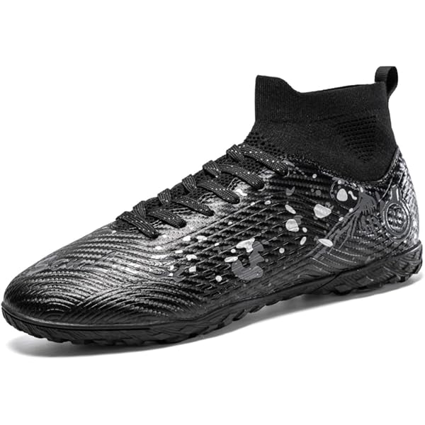 Chaussures De Football Homme NUTTOPL - Crampons Haute, Synthétique, Semelle Caoutchouc, Pour Entraînement