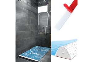 Zamety Silikonowa listwa zabezpieczająca przed progiem, 100 cm, samoprzylepna, uszczelka do drzwi prysznicowych, biała, wygięta, do łazienki i kuchni