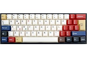 ‎JSJT JSJT PC Transluzent Tastenkappen-Set-7 Farbe Vintage Mixed Light Themen-Tastenkappen, 186 Tasten Bunte Kirschprofil ISO Tastenkappen, geeignet für Cherry Mx Switch Mechanische Tastatur Tastenkappen