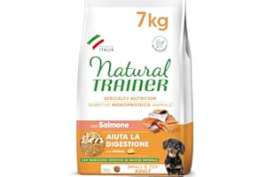 Natural Trainer Sensitive No Gluten Cibo per Cani Adulti con Salmone, 7kg