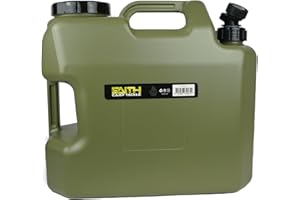 FAITH CARP TACKLE Faith Jerrycan avec robinet - Vert - Qualité alimentaire - Poignée - Robinet de vidange - Convient pour le camping et la pêche - Polyéthylène durable - Fiabilité pour les déplacements - Aventure avec