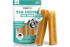 Himmaleh Yak Chews for Dogs Extra large - Yak chews for dogs XL (pack of 2) - Dog Chews Long Lasting Natural - yak milk dog chew - Toothsome Yak Bars for Dogs - Himalayan dog chews - Yak Snack