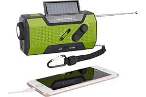 Tkoofn Solar Radio FM AM Portable Hand Crank Radio Construction Site Radio with Motion Sensor, 3 Speed LED Flashlight, SOS Alarm, Integrated 4000 mAh Rechargeable Battery