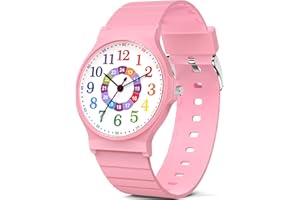TENOCK Orologio analogico per bambini, impermeabile fino a 30 m, orologio sportivo con quadrante sottile, cinturino morbido, facile da leggere, per ragazzi e ragazze dai 5 ai 15 anni, regalo di compleanno.