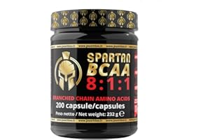 JNutrition SPARTAN BCAA 8:1:1 Aminoacidi Ramificati, Fermentazione Vegetale aminoacidi a catena ramificata 8:1:1, aminoacidi essenziali: Leucina, Isoleucina e Valina.