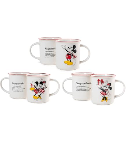 Lot De 6 Tasses En Porcelaine - 3 Décors Assortis 18cl Couleur Noir