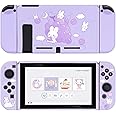 GeekShare Protective Case for Switch, Soft TPU Slim Case Cover Compatible with Nintendo Switch Console and Joy Con (Grape Bunny)