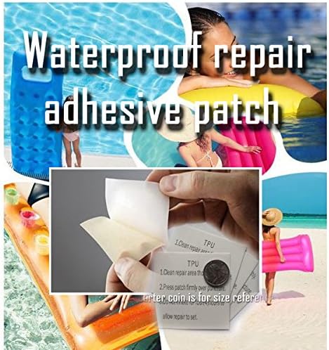 Adhesive Repair Seal Bond Waterproof TPU Patches - swimming pool air bed pack of 4