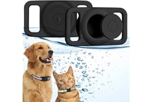 Ainiv Silikonowe etui ochronne, wodoszczelne etui ochronne do AirTag, kompatybilne z Apple Airtag GPS, obroża dla psa, uchwyt na pętlę dla zwierząt domowych do AirTags, śledzenia, akcesoria dla