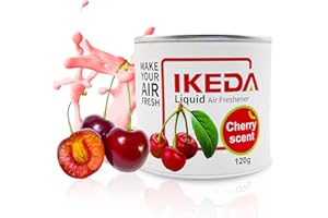 IKEDA SCENTS 120g di Deodoranti Liquidi per Auto al Profumo di Ciliegia | Forte Eliminatore di Odori | 60 Giorni di Fragranza più a Lungo Profumo per Auto | Odore Fresco per Camion Casa Ufficio