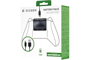 Bigben Play and Charge Ricarica Game Pad Xbox Serie X, S, Batteria Ricaricabile 1400 mAh Ni-Mh e Cavo