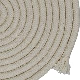 Jukway Natural Cotton Braided Rope 10mm Thick, 5m/16ft Round Cord with Core, Multipurpose for Sewing Wrapping Crafts DIY Deco