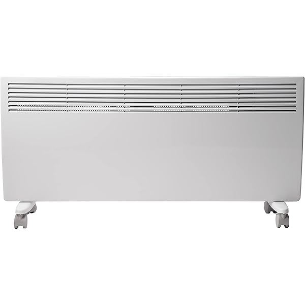 Devola DVNDM24 2400W Eco Electric Panel Heater with Adjustable Thermostat |  Energy Efficient Technology, Lot 20 | Slimline Wall Mounted u0026 Free Standing  Plug in Low Energy Heaters with Timer | White :