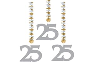 FOLAT Decorazione da parete argento 25 anni - 3 pezzi