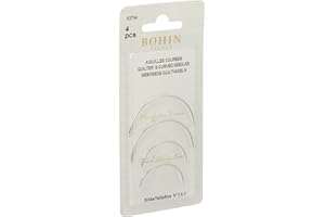 Bohin Curved Needles SZ2-3, Metal, Silver, 1 x 7 x 14 cm