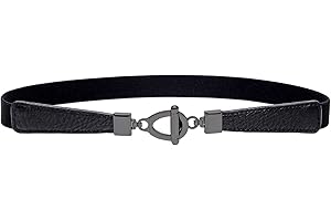 Syuer Womens 0.8" Width Skinny Elastic Waist Belt Stretch Cinch Belt Thin Belt