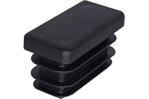 SKIR'CO Tappi rettangolari in plastica, 15 x 30 mm, opachi, inserti per tubi rettangolari, tappi per pali per recinzioni, colore nero RAL 9005, 40 pezzi