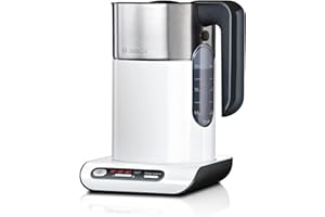 ‎BOSCH HAUSGERÄTE Bosch kabelloser Wasserkocher TWK8611P, Abschaltautomatik, Überhitzungsschutz, Temperaturwahl, Warmhaltefunktion, 1,5 L, 2400 W, weiß