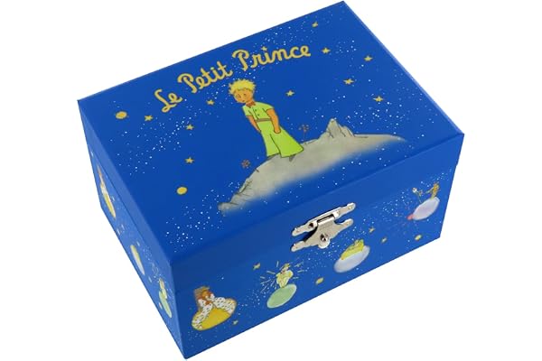 Boîte à musique/coffret musical/boîte à bijoux musicale Trousselier en bois avec Le petit prince de Saint-Exupéry et le renard tournants - La valse d'Amélie Poulain (destin d'Amélie Poulain)