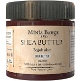 Minia Bah&ccedil;e%100 Doğal Soğuk Sıkım Shea Butter &ndash; Karite Yağı, 150 ml | Nemlendirici, &Ccedil;atlak &Ouml;nleyici, Cilt & V&uuml;cut Bakımı