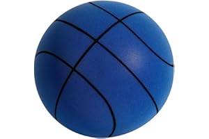 LuWomenre Silent Basketball, Basket-Ball Silencieux, Ballon en Mousse Haute Densité Non Revêtue, Basket Silencieux avec Panier, Ballon Mousse D'entraînement en Salle en Mousse, Taille 7Pour Interieur