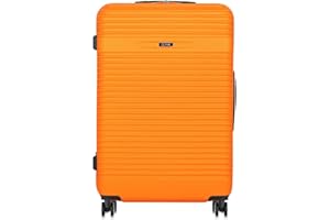 OCHNIK Walizka duża | Twarda obudowa | Materiał: ABS | Kolor: pomarańczowy | Rozmiar: L | Wymiary: 76x51x30 cm | Pojemność: 97 l | 4 kółka