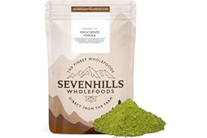 ‎SEVENHILLS WHOLEFOODS Sevenhills Wholefoods Weizengras-Pulver Bio Aus Der EU 1kg | In Europa angebaut | Hoher Gehalt an Vitamin C und Eisen