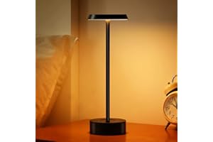 GOVSSING Battery Operated Table Lamps 4000mAh Rechargeable Lamp with Capacity Indicators, 3 Color Modes & Stepless Dimmable Desk Lamp, Timer & Memory Functions, USB-C LED Bedside Lamps