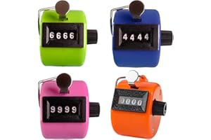 EIHI 4 Pcs Compteur Manuel Compteur À Cliquer 4 Chiffres Compteurs Manuels Click Compteur Pour Compteur Manuel Mécanique