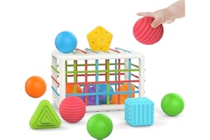 GEMKARRY 12 Stück Montessori Spielzeug ab 1Jahr,Motorikspielzeug ab 1 Jahr Babyspielzeug ab 1Jahr Motorikwürfel Kleinkinder Spielzeug 1Jahr Feinmotorische Lerngeschenk Mädchen Junge 1 2 3Jahre Weihnachten