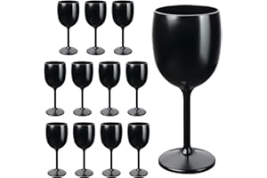 Schramm® Verres à vin réutilisables en noir, choix de 6, 12, 24 ou 48 pièces, flûtes à champagne, verres à champagne, capacité : 12 pièces