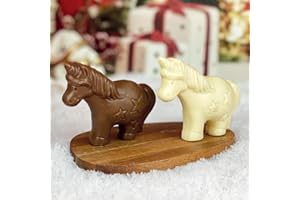 CHOCODIC MAÎTRE ARTISAN CHOCOLATIER DEPUIS 1995 Lot de 2 LICORNE EN CHOCOLAT - chocolat de noel ou de paques enfant - Fabrication artisanale