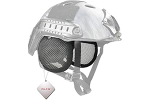 WLXW Tactical Airsoft Military Paintball Couvercle Latéral en Métal avec Protège-Oreilles pour Casque Fast, Accessoires de Casque pour Équipement de Protection de Tête de Chasse en Plein Air